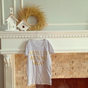 JCrew short sleeve- "Laissez les Bon temps rouler"