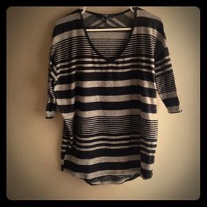 Black and grey striped shirt!