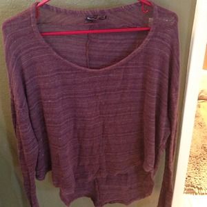 Purple striped high-low Brandy Melville top