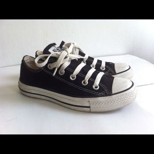 Converse white black sneakers