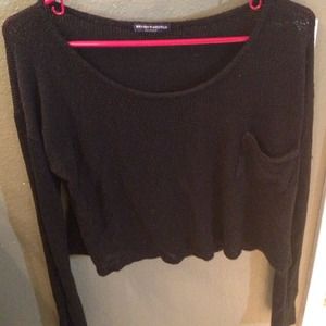 Black Brandy Melville long sleeve crop top