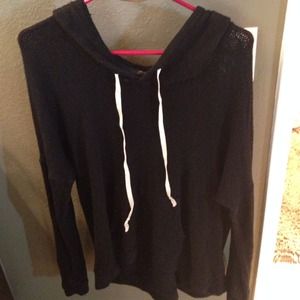 Black knitted Brandy Melville hoodie