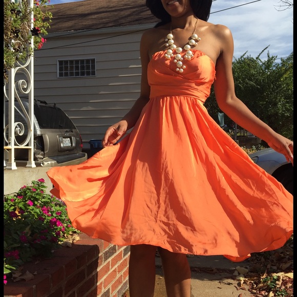 THE LIMITED Coral/Orange Cocktail Dress - Picture 2 of 4