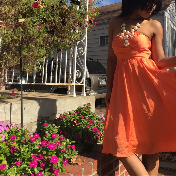 THE LIMITED Coral/Orange Cocktail Dress - Picture 3 of 4