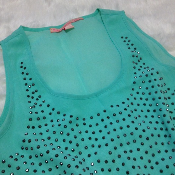 ❌Bundled❌Mint Sleeveless Studded Top - Picture 3 of 4