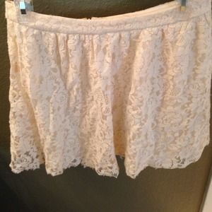 Cream lace Nordstrom: BP high waisted skirt