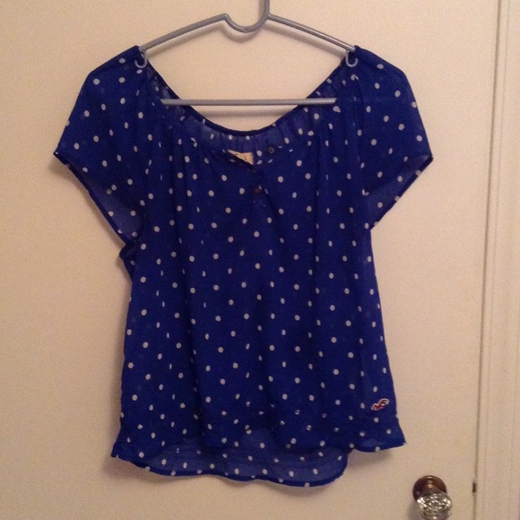 Hollister poka dot shirt