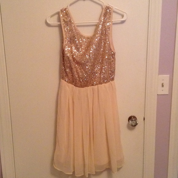 Gold formal dress