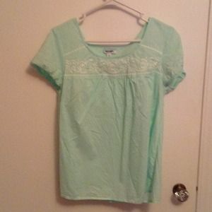 Mint green shirt
