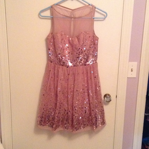 Pink sparkly formal dress