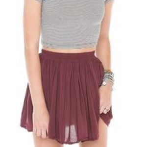 Brandy Melville Burgundy Luma Skirt