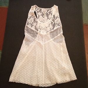 Free people white low arm tank