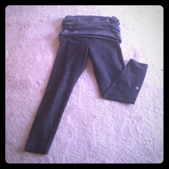 Gray Lulu Lemon Leggings with Skirt
