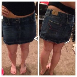 American eagle jean skirt