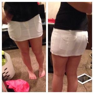 White all cotton skirt