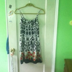 multi-design (tribal/floral print)  casual dress