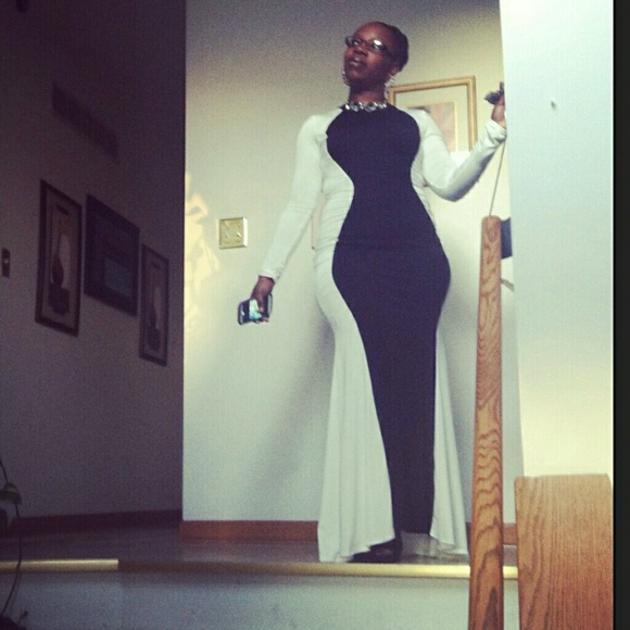 Black & White Silhouette Dress
