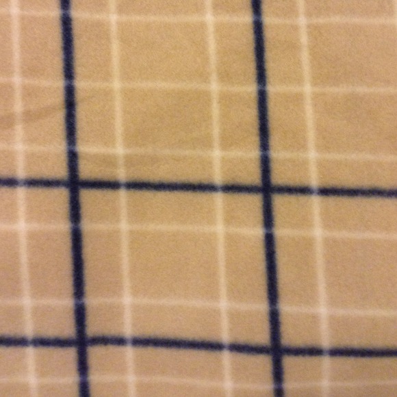 Beige Checkered Blanket - Picture 2 of 2