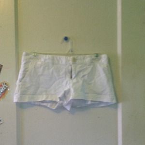 white lowrise booty shorts