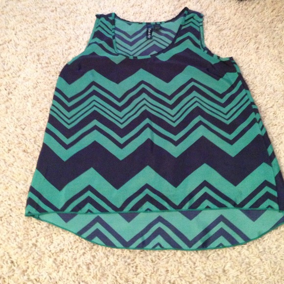 Navy and blue striped tank
