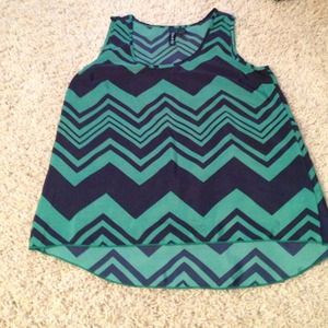 Navy and blue striped tank