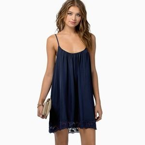 Navy blue shift dress