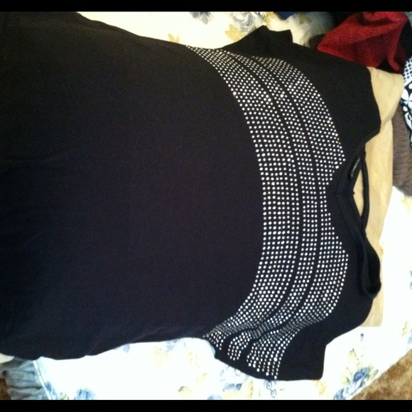 Lane Bryant black short sleeve top