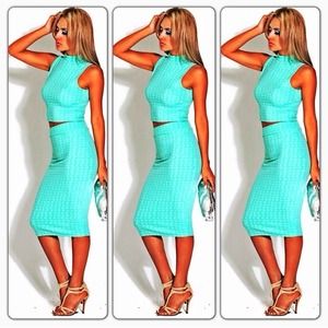 Two piece midi skirt and top