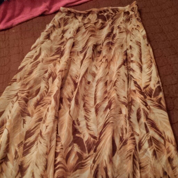 Feather maxi skirt