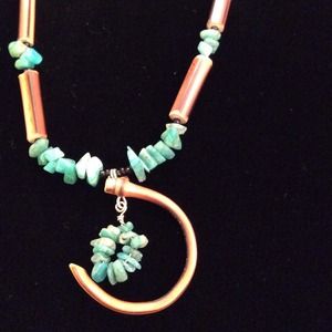 Wood and Bead Necklace