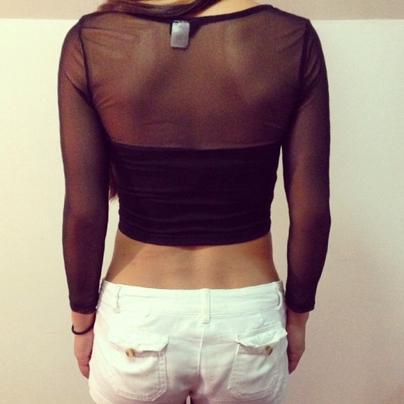 H&M Black Cropped Top - Picture 2 of 2