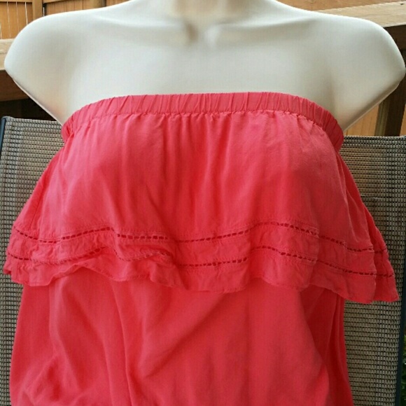 XXBUNDLEDXX Coral Tube Top - Picture 2 of 3