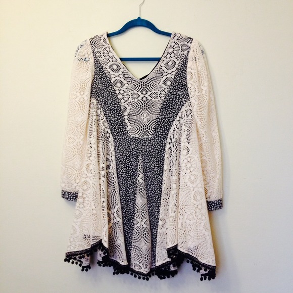 DKNY Boho Peasant Dress