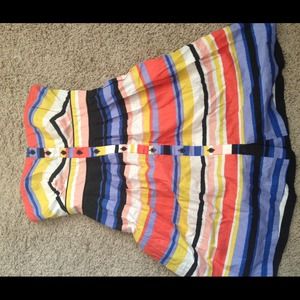 Stripe Strapless dress