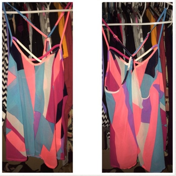 Worn once! Rainbow Tank top! - Picture 2 of 2