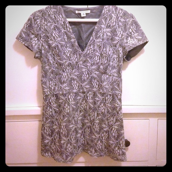 Lace peplum blouse