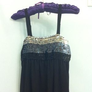 Black Evening Sequin Party Dress by As U Wish