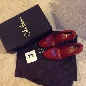 Cole Haan red patent nike air pump