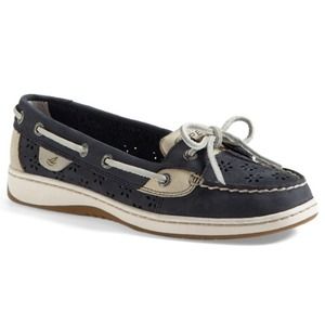 Navy Perforated Sperry's