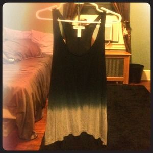 high low omrbé sheer back tank top