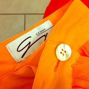 🍑Crêpe sunset ombré maxi skirt 🍊