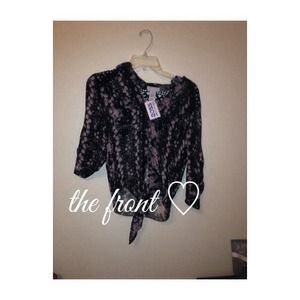 See through floral top