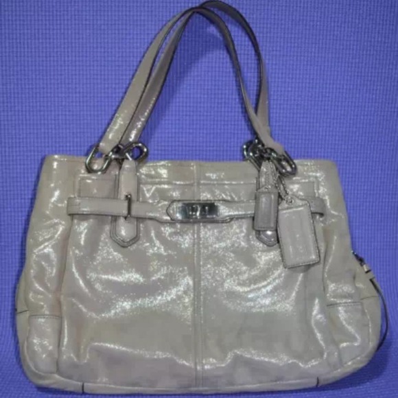 Coach shoulder bag metallic