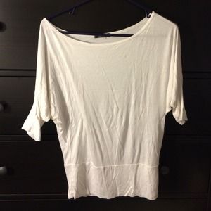 White boat neck top