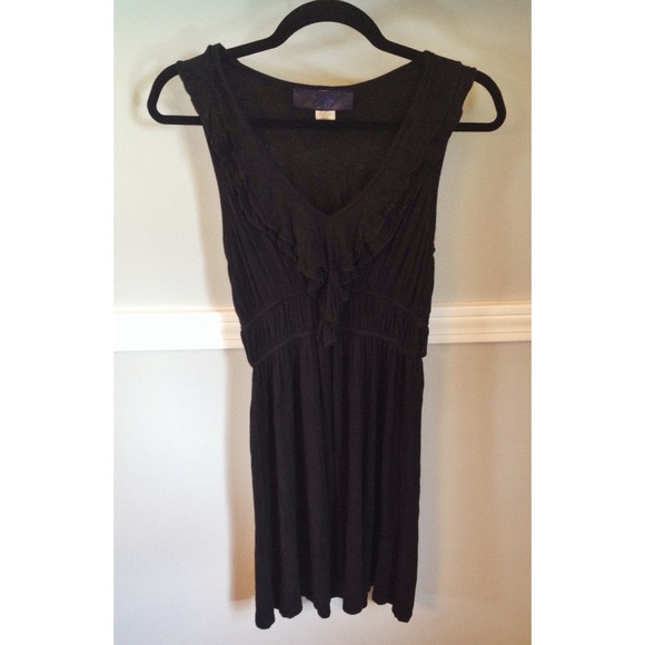 Black Ruffle Front Dress - Picture 1 of 2