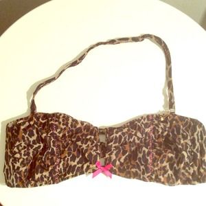 Betsey Johnson Cheetah Print Bathing Suit Top