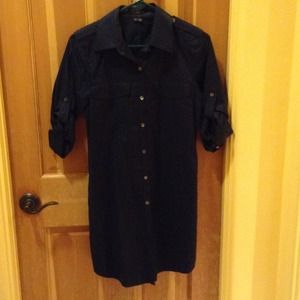 Theory navy shirt dress.