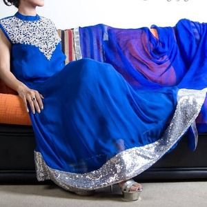 Blue gown style