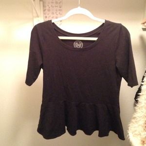 Black Peplum Top