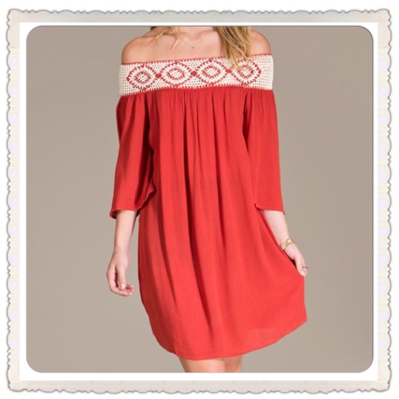 🎉Host Pick🎉 Off Shoulder Boho Dress - S M L - Picture 2 of 3